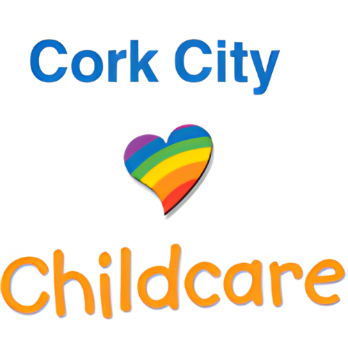 Cork City loves childcare with colorful heart design.