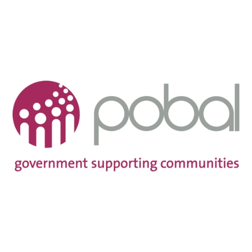 Pobal logo with tagline supporting communities.