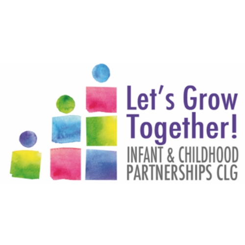 Colorful logo for "Let's Grow Together! Infant & Childhood Partnerships CLG."
