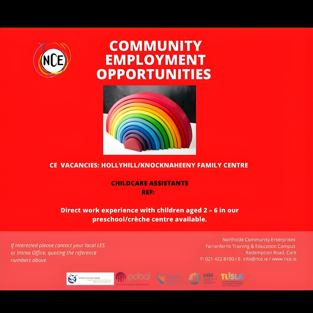 Community employment opportunities for childcare assistants.